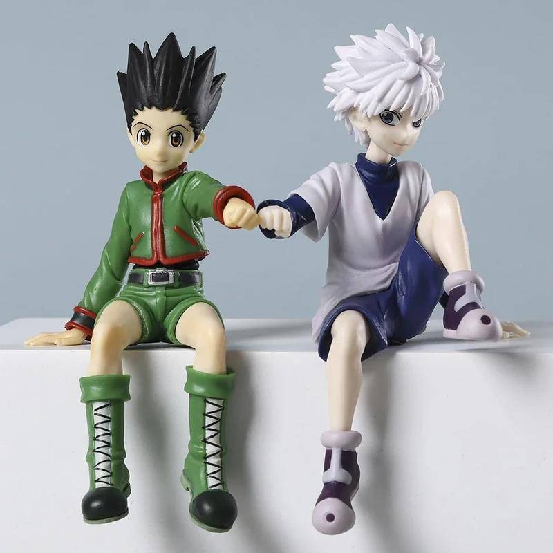 Hunter x hunter Killua Zoldyck Gon Freecss รูป PVC ของเล่นตกแต่งอะนิเมะตุ๊กตาของขวัญ