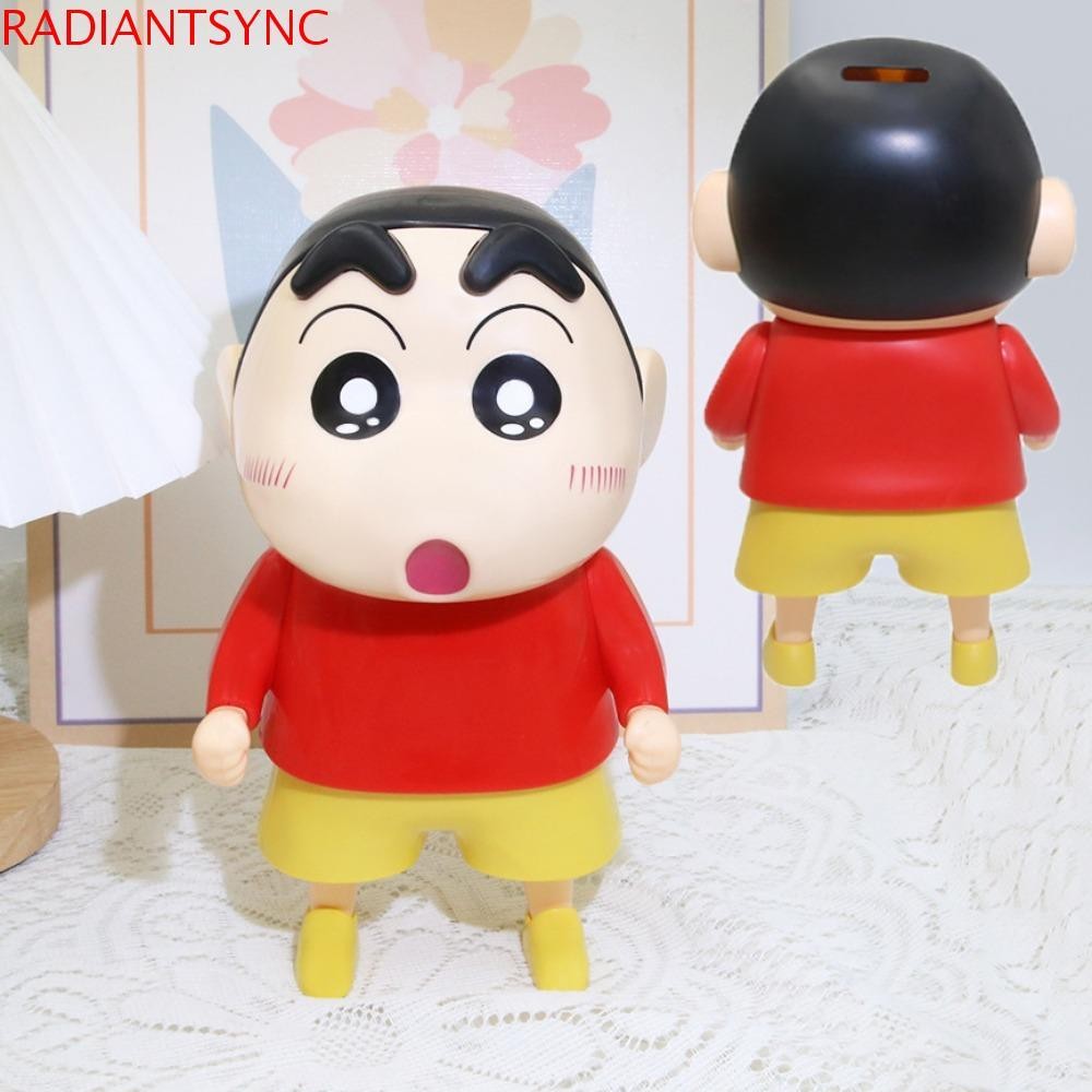 Radiantsync กระปุกออมสินเครยอนชินจัง, ถังออมทรัพย์ตกแต่งเครยอนชินจังกล่องเงิน,ตู้เซฟเงินฝากกล่องอะนิเมะการ์ตูนขนาดใหญ่เครยอนชินจังกล่องเก็บเหรียญเงินสด