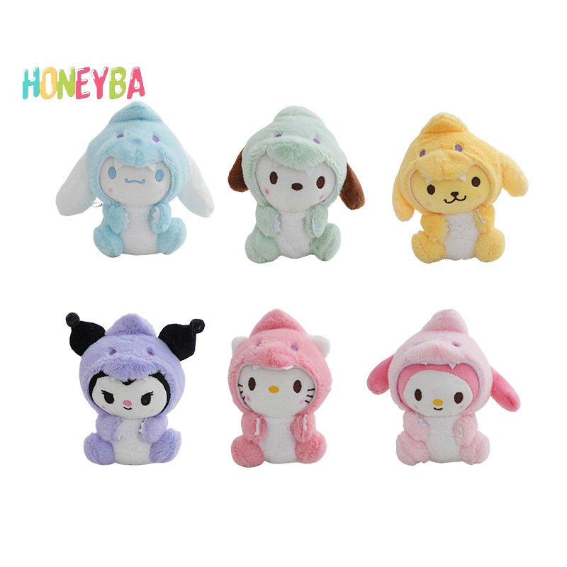 <Honeyba>Sanrio Kawaiiอะนิเมะของเล่นตุ๊กตาkuromi Cinnamoroll Hello Kitty My Melodyนุ่มยัดตุ๊กตาสาวเด็กXmasของขวัญNice
