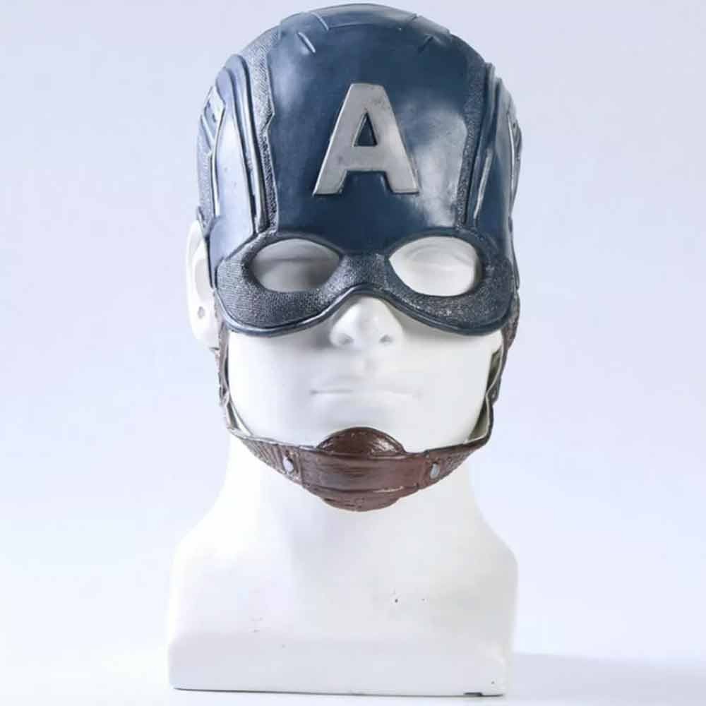 Marvel Captain America Steve Rogers Latex Mask Captain America Helmet Wig and Mask