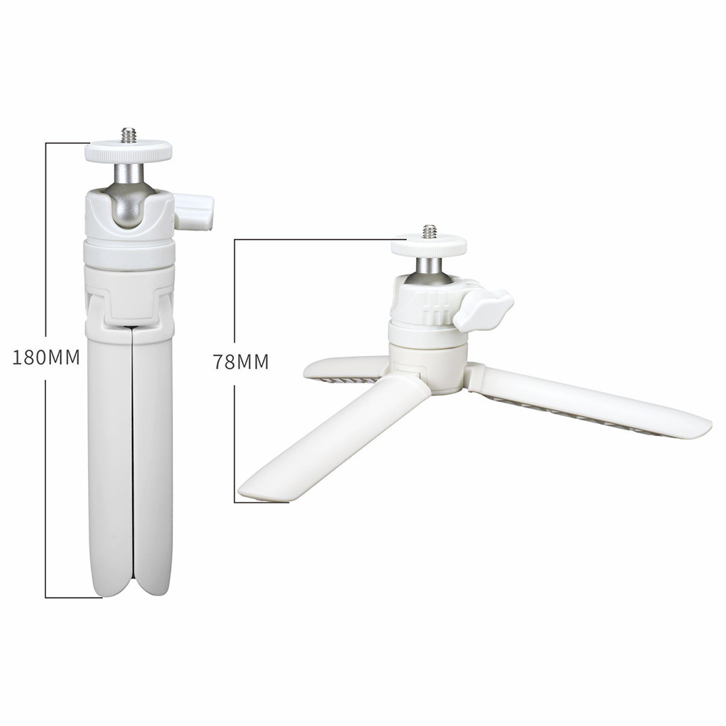 Feichao ขาตั้งกล้องขนาดเล็กแบบพับได้เดสก์ท็อป Selfie Stick ขาตั้งกล้อง 1/4 สกรู Ballhead Handle Grip สําหรับโปรเจคเตอร์/กล้อง/โทรศัพท์