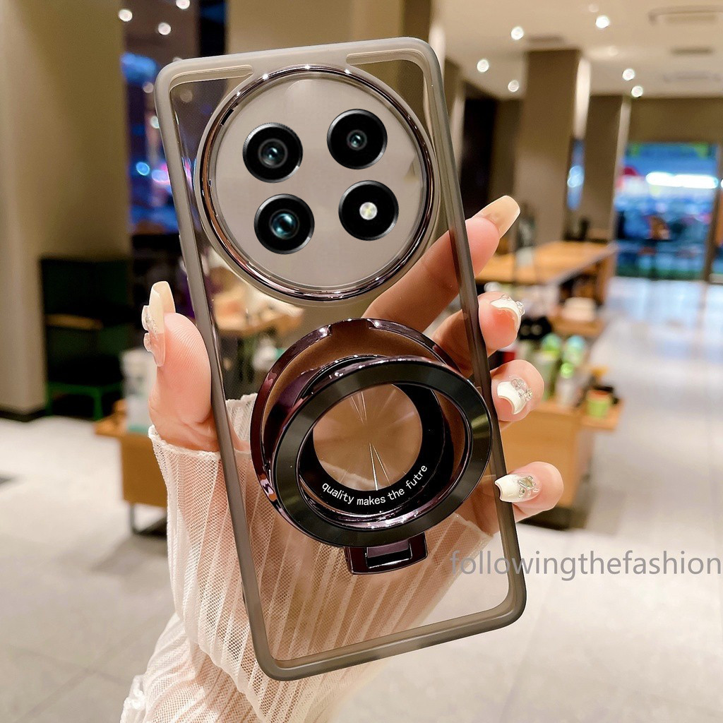 ที่วางแหวนขาตั้งปลอกแม่เหล็กสําหรับrealme 13 Pro + 5G Realme13 Pro 13pro 2024 กล้องเลนส์ป้องกันSoft TPUโปร่งใสขอบแฟชั่นเคสโทรศัพท์กันกระแทกฝาหลัง