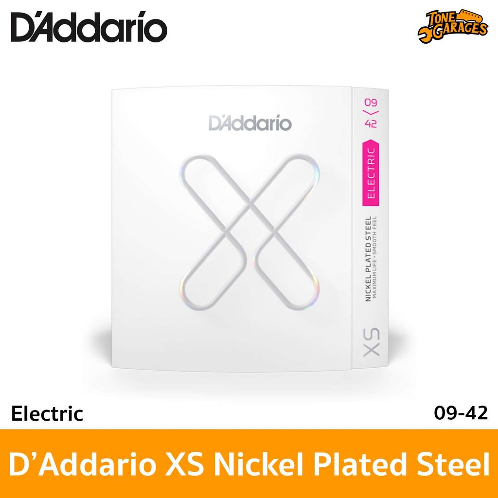 D'Addario XS Nickel Plated Steel Electric Guitar String 09-42 Regular Light Coated สายกีต้าร์ไฟฟ้า เคลือบพิเศษ