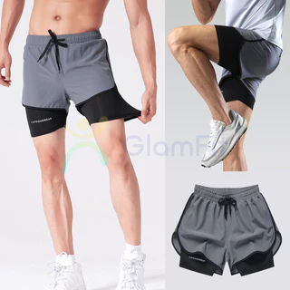ส่ส่งจากไทย M-5XL กางเกงกีฬาขาสั้น ระบายอากาศ แห้งเร็ว สีเทา ดำ เหมาะกับการวิ่ง