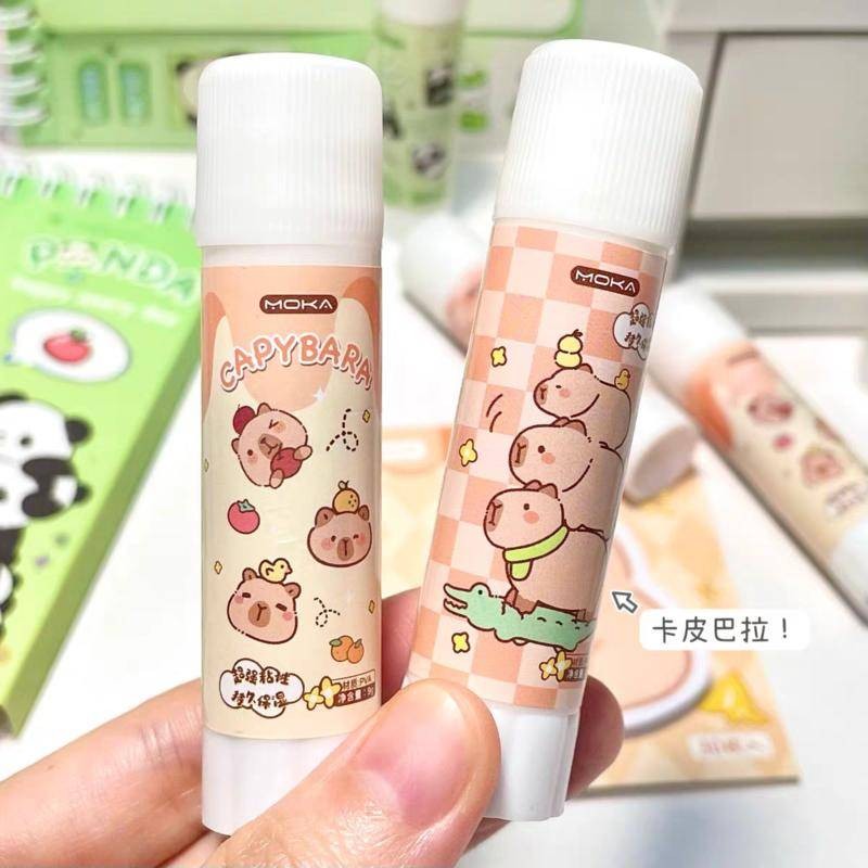 10 ชิ้น/ล็อตน่ารักการ์ตูน Capybara Jelly กาวแข็ง Stick ฟอร์มาลดีไฮด์ฟรีการเรียนรู้อุปกรณ์สํานักงานนักเรียนโรงเรียน Handmade Diy Solid Strong กาวเด็กเครื่องเขียนของขวัญ