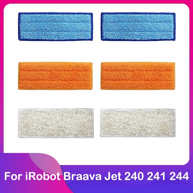Irobot Braava Jet 240 241 244 อุปกรณ์เสริมเครื่องดูดฝุ่นหุ่นยนต์ของ แผ่นถูพื้น แผ่นกวาด