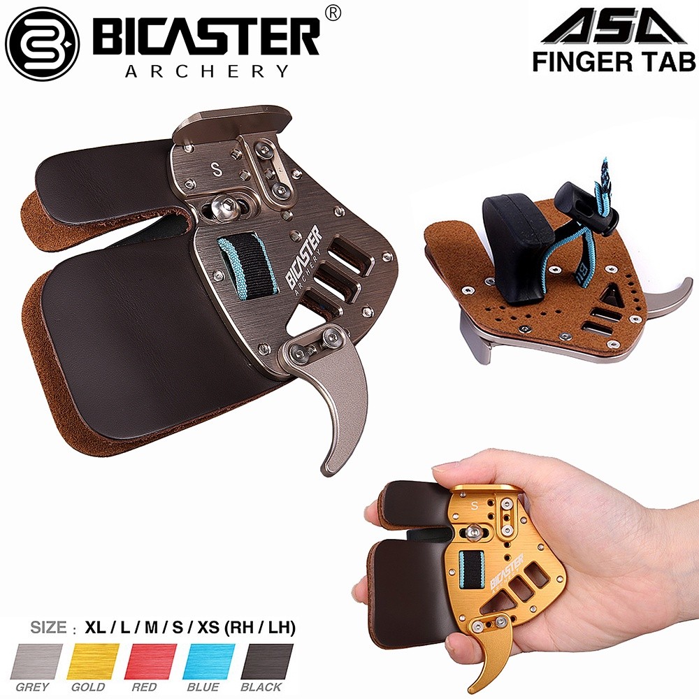 Bicaster Finger Tab Guard Protection หนังแท้ + อลูมิเนียม S/M/L