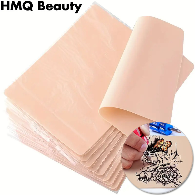 Blank Tattoo แต่งหน้าฝึกผิวสองด้าน Microblading ฝึกผิวสําหรับ Tattoo Eyebrow Lips Tattoo Kit อุปกรณ์สําหรับ Beginner & Experienced Artist