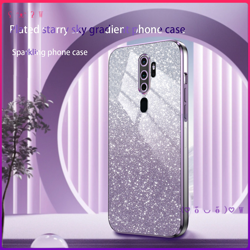 เคสสําหรับ OPPO A9 A5 2020 เคส Gradual flash แฟชั่นเคสโทรศัพท์ทนต่อการตกที่เรียบง่าย