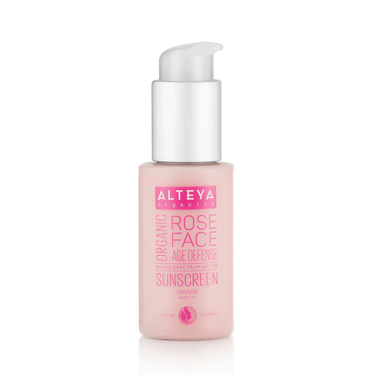 Alteya Organics, Organic Sunscreen Rose Face Cream SPF30, 50ml