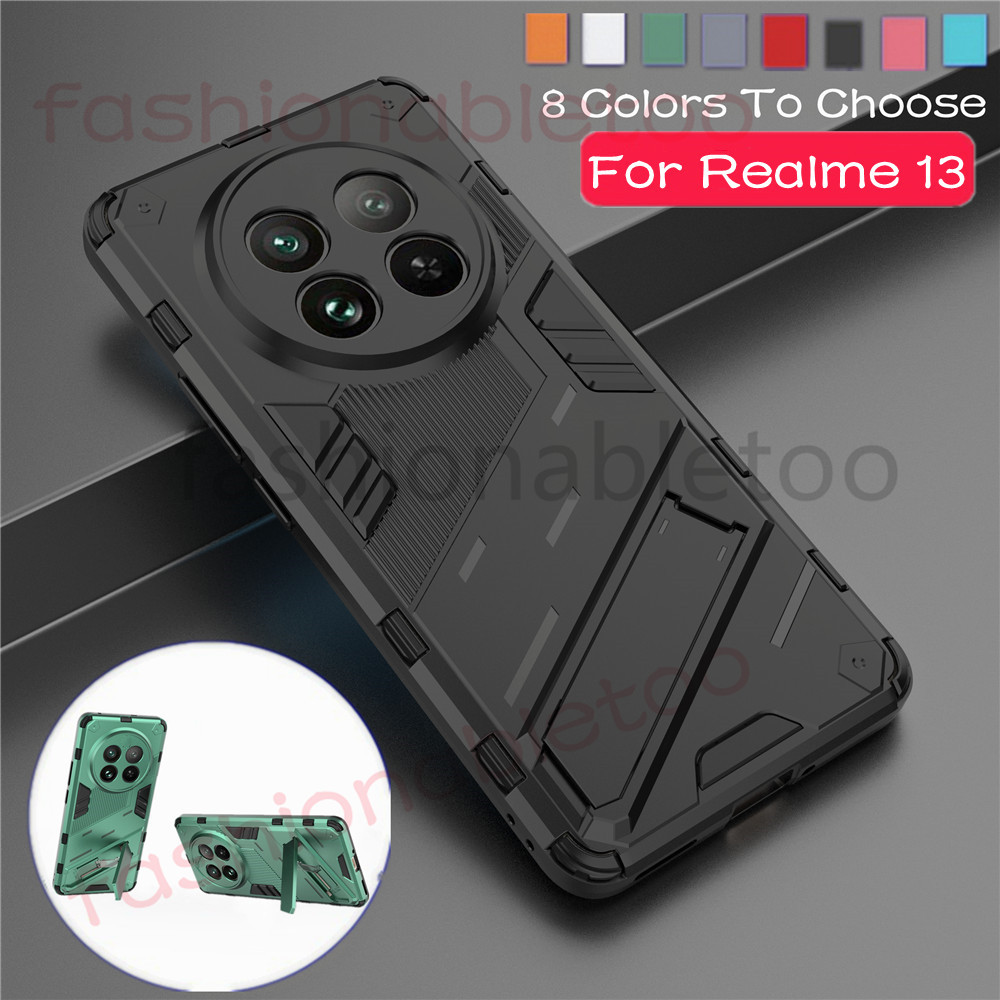 ปลอกสําหรับrealme 13 pro plus 13pro + 13proplus Realme13 pro Realme13pro + Realme13proplus 5Gแฟชั่นเกราะกันกระแทกเคสโทรศัพท์ยึดขาตั้งป้องกันฮาร์ดปกหลัง
