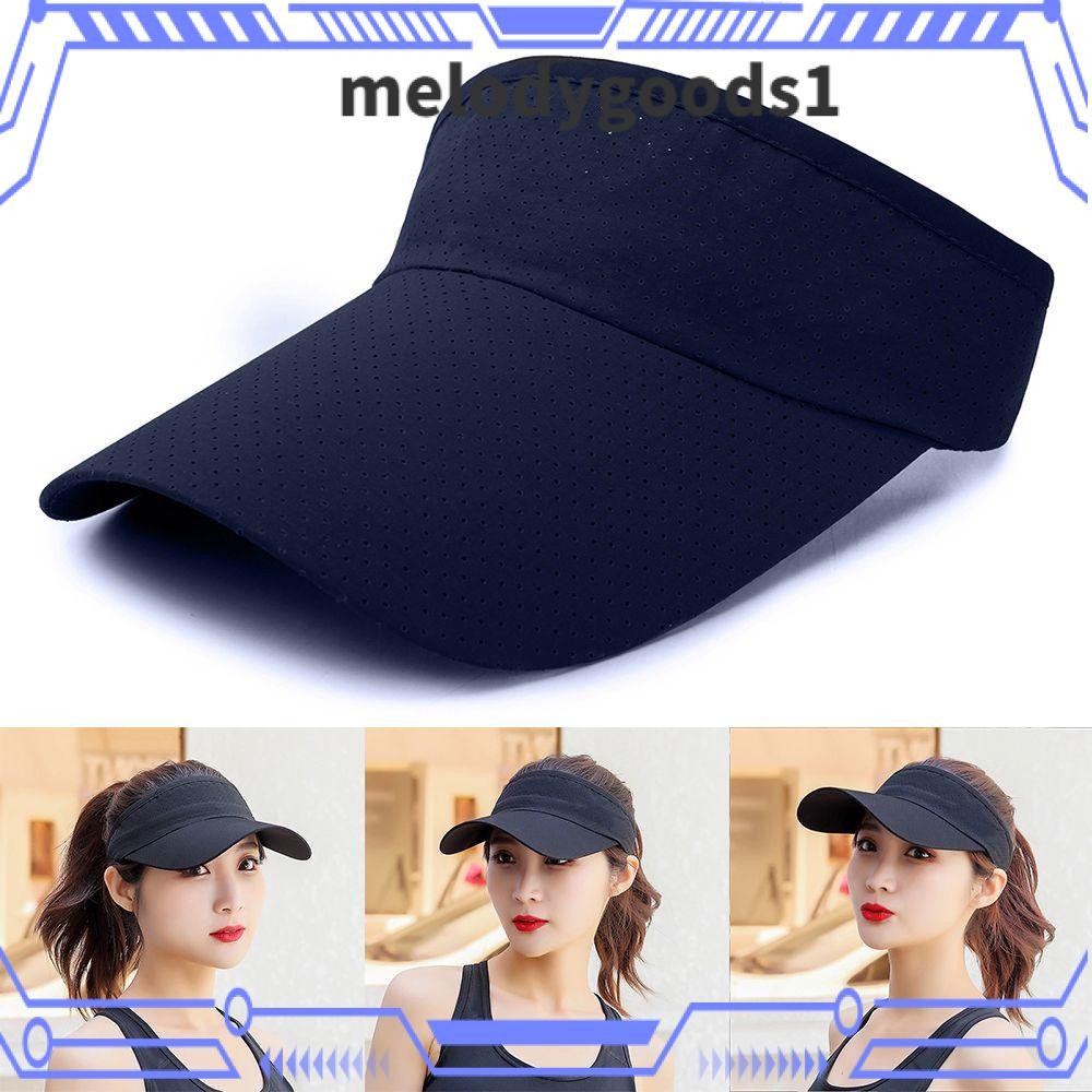 Melodygoods1 Sports Visor UV Protection Tennis Golf Running Casual หมวกเบสบอลแบบปรับได้