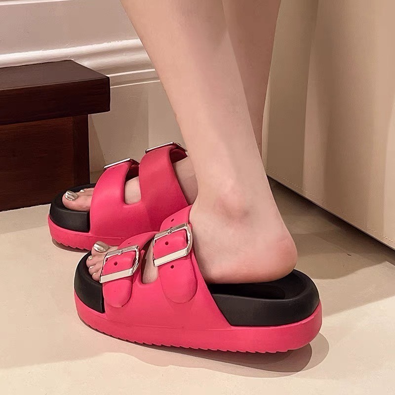 [NEW] พร้อมส่งจาก กทม. รองเท้าแตะสวม ลายคาดเข็มขัดคู่ ไซส์36-41 หลายสี ส่งไว ราคาถูก