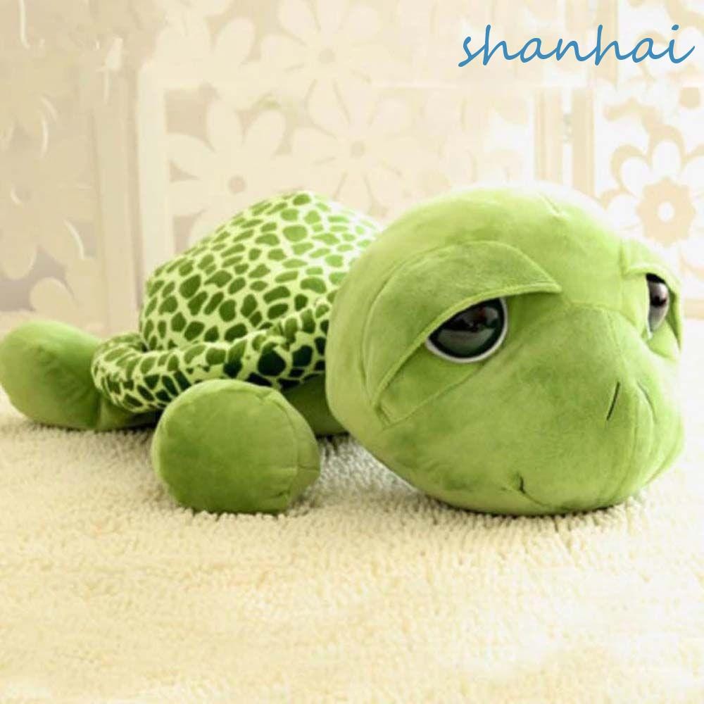 Shanhai เต่าตุ๊กตาของเล่นเด็กเด็กเต่าตุ๊กตาพ่อแม่และลูกตุ๊กตาสัตว์ตุ๊กตาสั้นสีเขียว