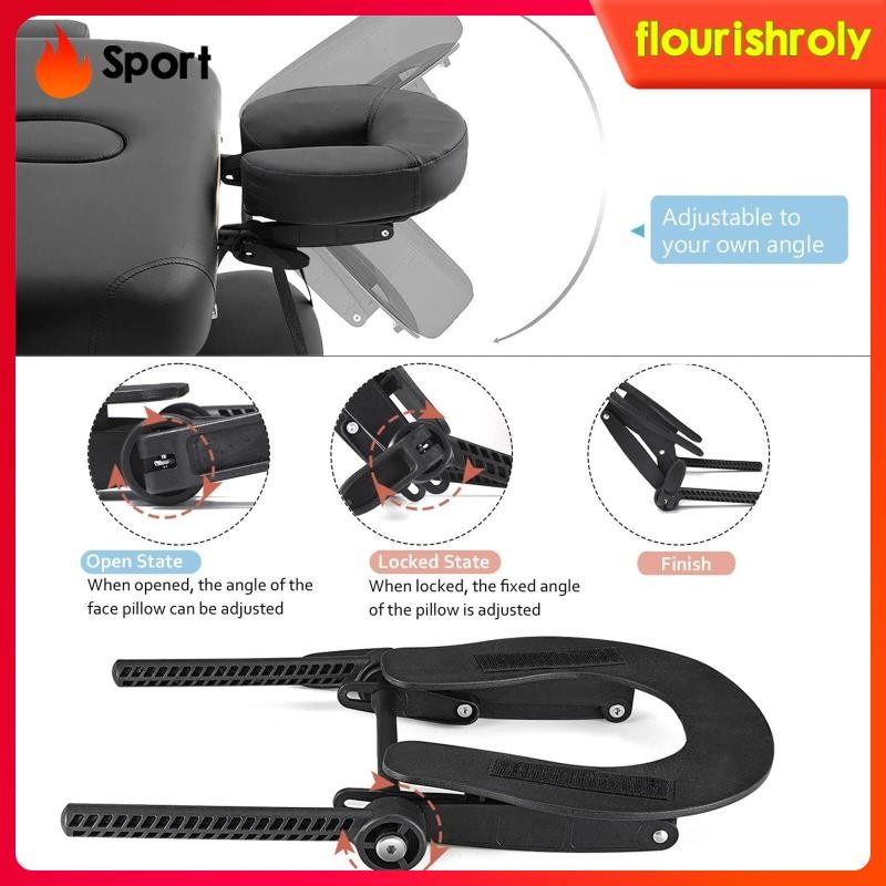 [ฟลออริช] เปลหน้าสําหรับโต๊ะนวดที่ยึดหน้าทนทานน้ําหนักเบาแบบพกพาเปลี่ยนปรับได้สําหรับ - รูปที่ 4