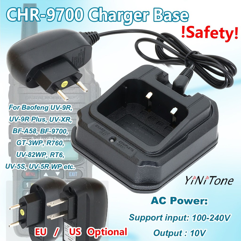 แบตเตอรี่ เครื่องชาร์จเดสก์ท็อป สําหรับ BaoFeng UV-9R Plus BF-9700 UV-5R วิทยุ CHR-9700 ม้าศึก ฐาน