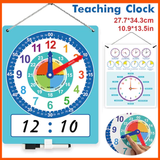 เครื่องมือสอนมัลติฟังก์ชั่น,นาฬิกาสาธิตการสอนแห้งขนาดใหญ่,Montessori ของเล่นปริศนาสำหรับเด็ก