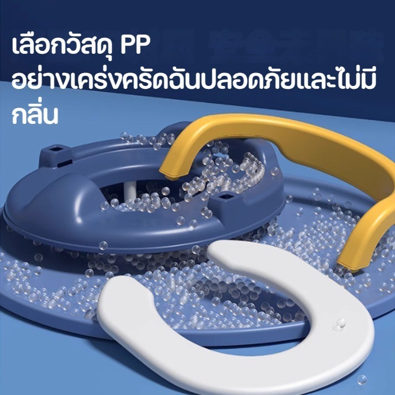 Berma Baby ที่รองชักโครกเด็ก PVC เบาะนุ่ม มีที่จับ การฝึกเข้าห้องน้ําเด็ก ที่รองนั่งชักโครกเด็ก - รูปที่ 3