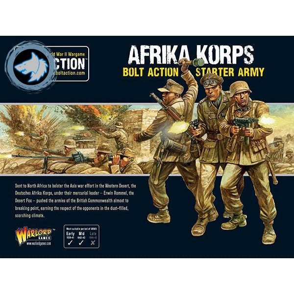 [พร้อมส่ง] WARLORD GAMES: BOLT ACTION : AFRIKA KORPS STARTER ARMY โมเดลทหารเกมจำลองการรบ