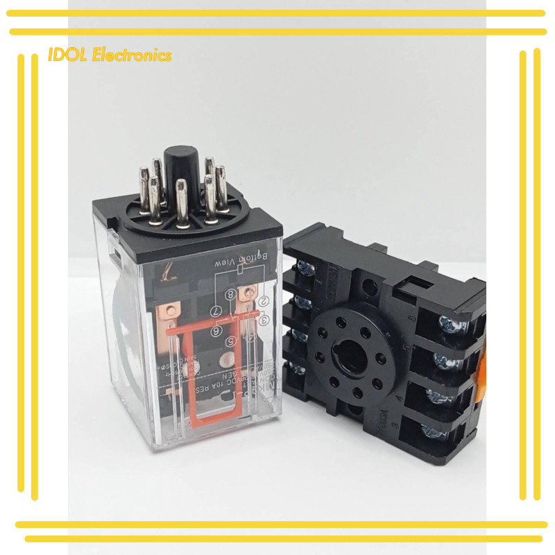 ราคาถูก! MK2 PNC รีเลย์ mk2p mk2 8ขา 12v 24v 220v แถมขาเสียบ  ของใหม่มือหนึ่ง บิลเงินสด ส่งของทุกวัน