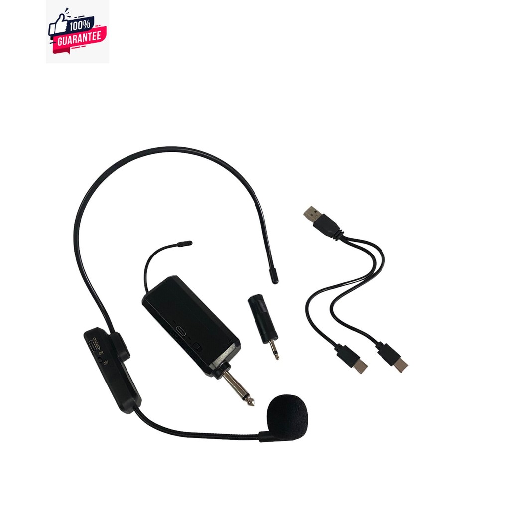 ไมโครโฟนไร้สาย ระUHF ย่านความถี่ 2.4G ไมค์ลอยคาดศรีษะ SINGLE Wireless Microphone HEADSET แถมฟรี หัวแ