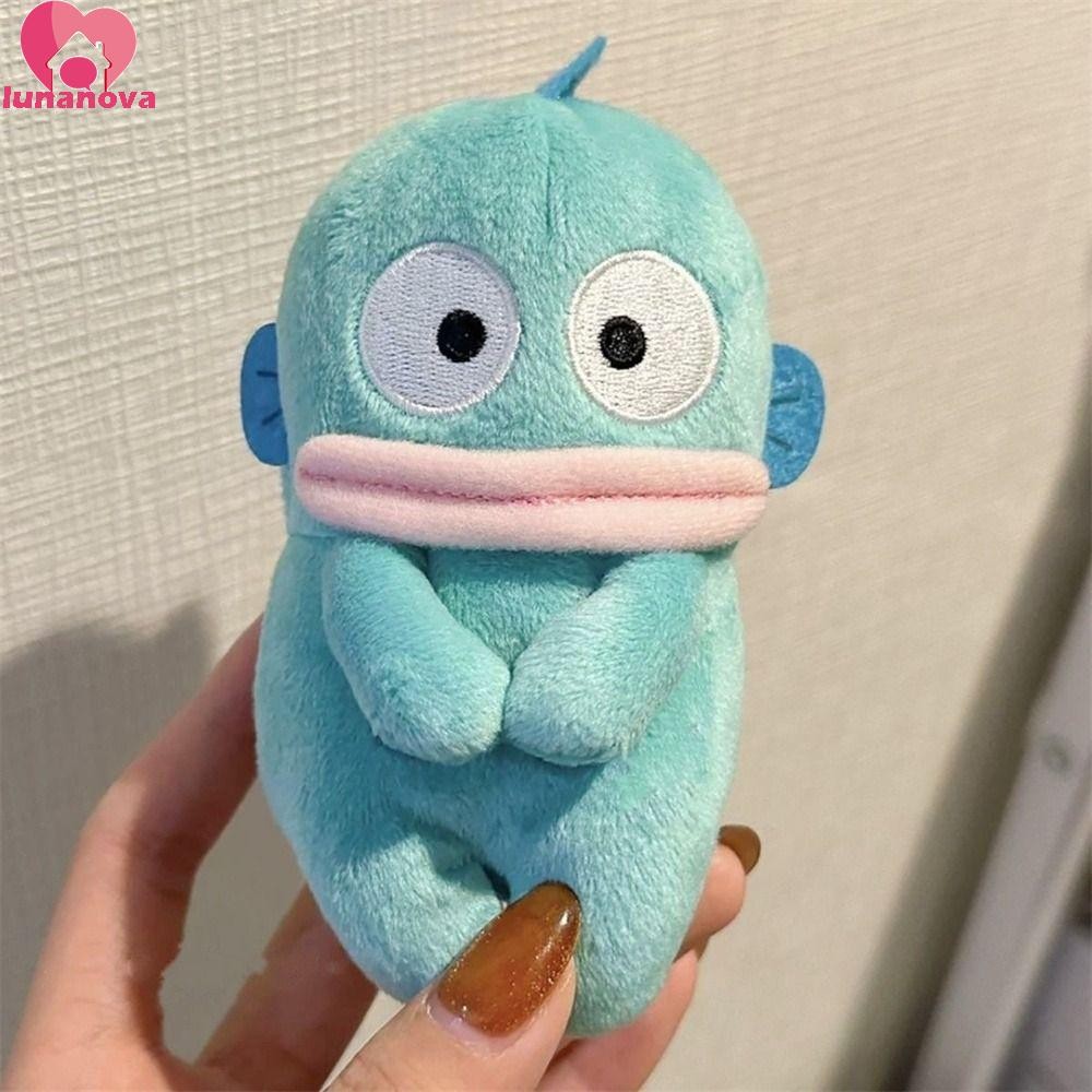 Lunanova Ugly Fish ของเล่นตุ๊กตา,ท่านั่งอะนิเมะการ์ตูน Mermaid Hanton ตุ๊กตา, เด็กน่ารักตุ๊กตาสัตว์ปลาจี้ข้างเตียงตกแต่ง