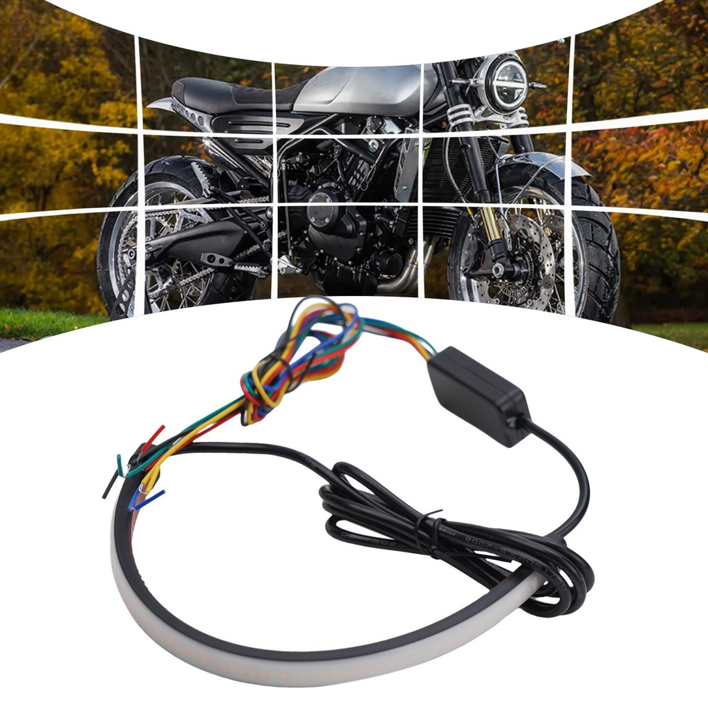 ⚡จัดส ่ งที ่ รวดเร ็ ว⚡เริ่มสแกนไฟ LED แบบยืดหยุ่น 20 ซม. ไฟท้ายรถจักรยานยนต์