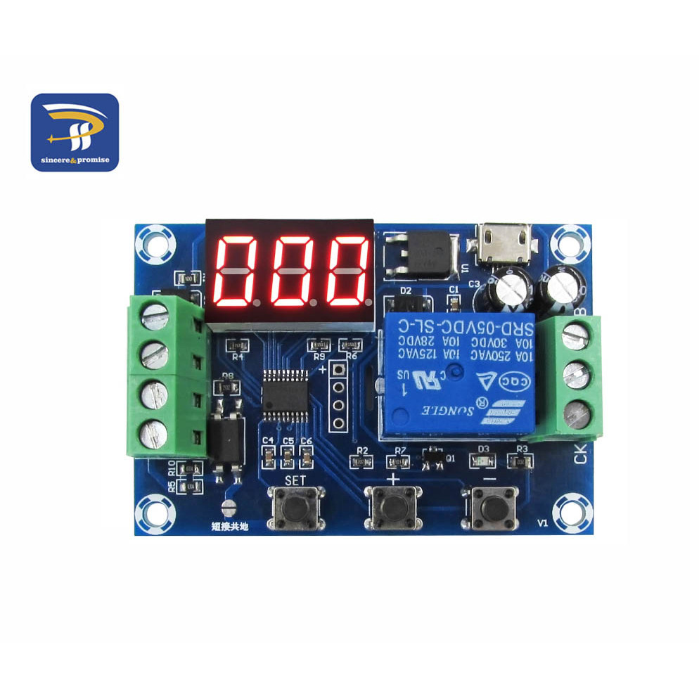 โมดูลหน่วงเวลาควบคุมตัวเลข 5 โหมดทริกเกอร์โมดูลเอาต์พุตหน่วงเวลาควบคุมดิจิตอล XH-M610