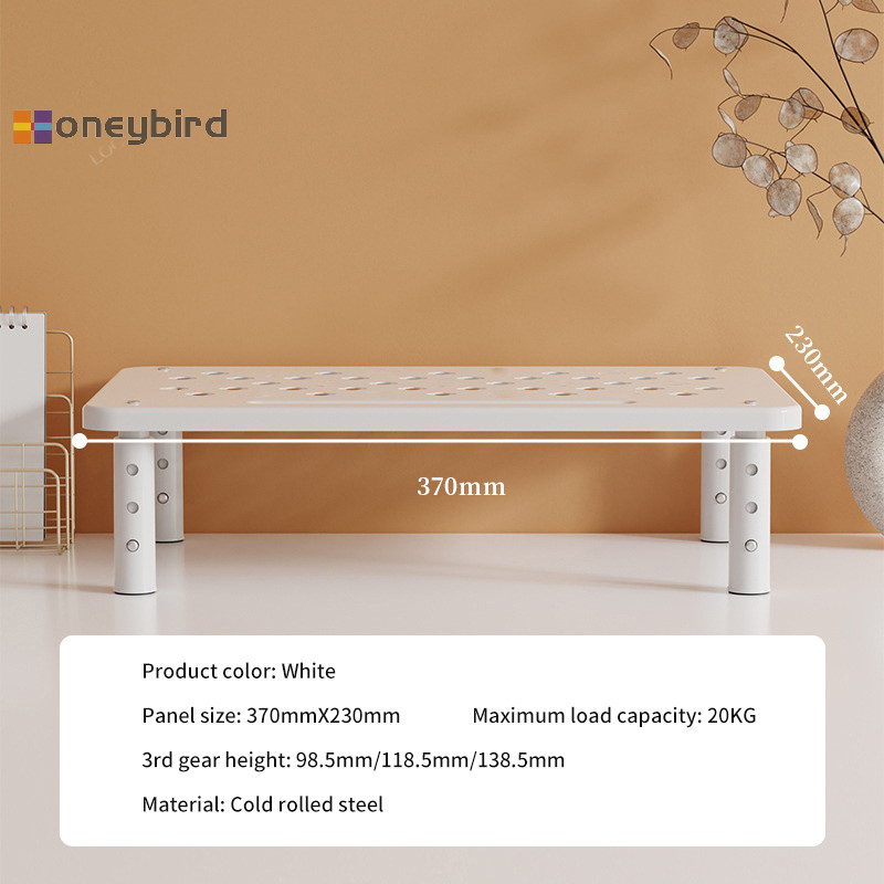 Honeybird ปรับโต๊ะ Monitor Rack ผู้ถือ PC ขาตั้งหน้าจอคอมพิวเตอร์เดสก์ท็อปขาตั้งจอแสดงผลสําหรับ Office Studio ทํางานนักเรียน Nice