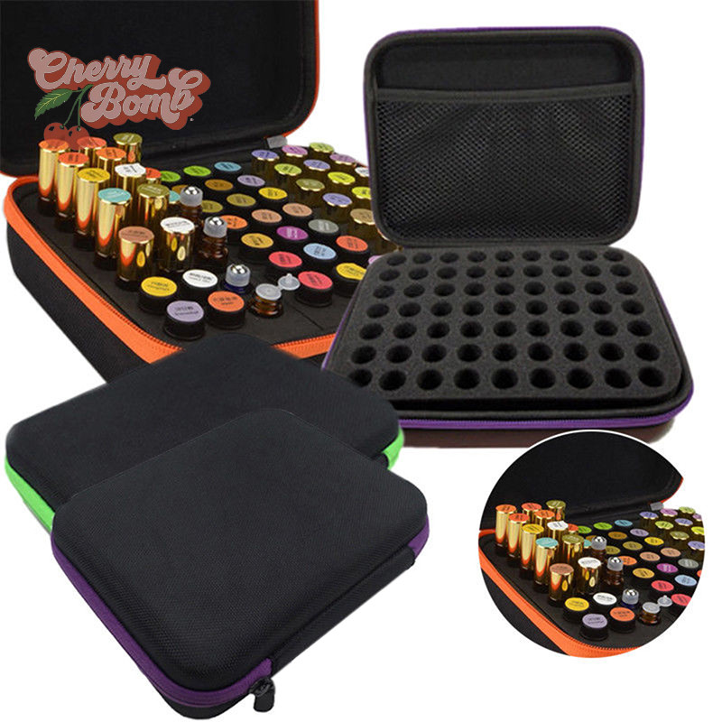 (Cherry Bomb) 63 Bottle Carry Case 1-3Ml Holder Storage Hand Bag ใหม่ ใหม่