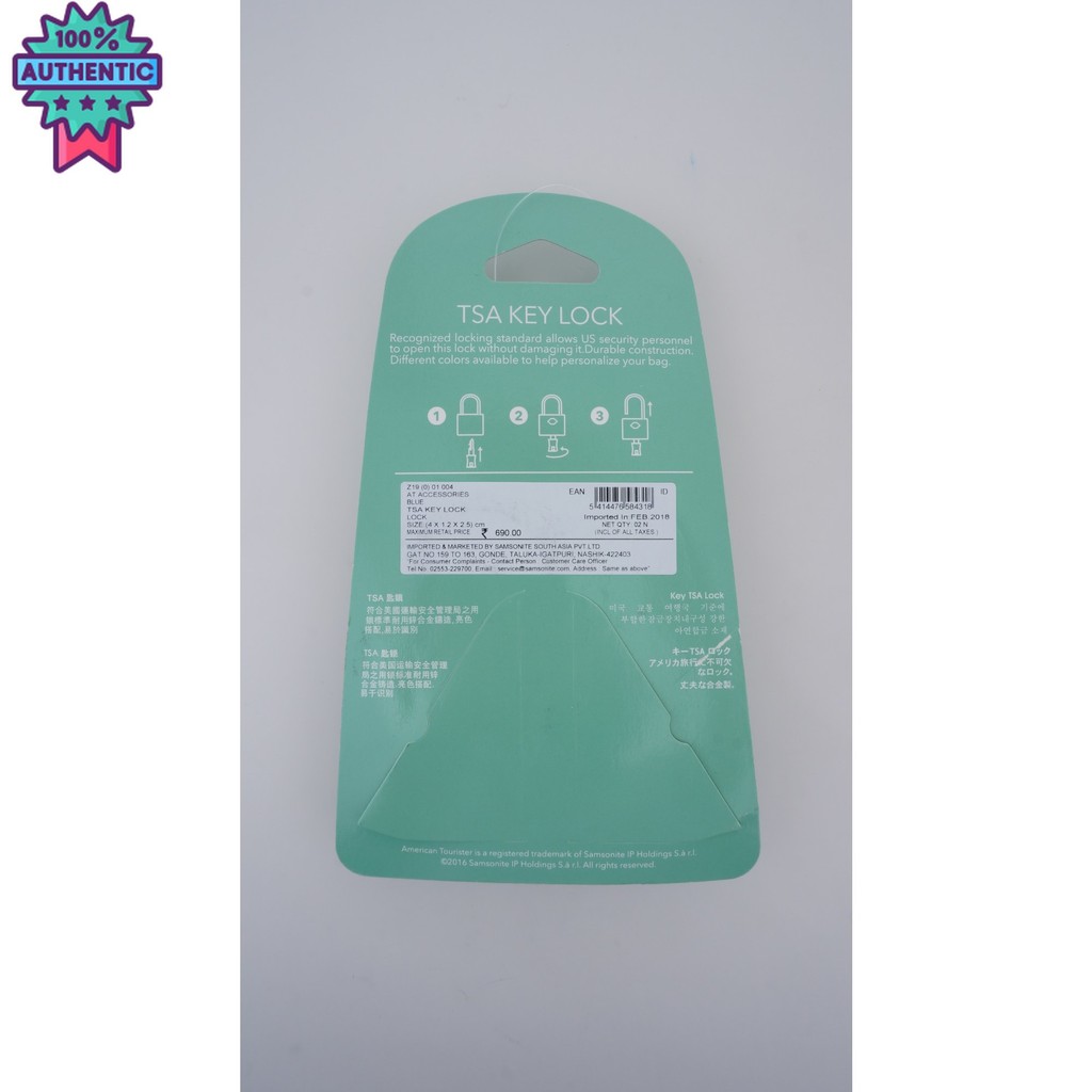 AMERICAN TOURISTER กุญแจล็อค TSA KEY LOCK