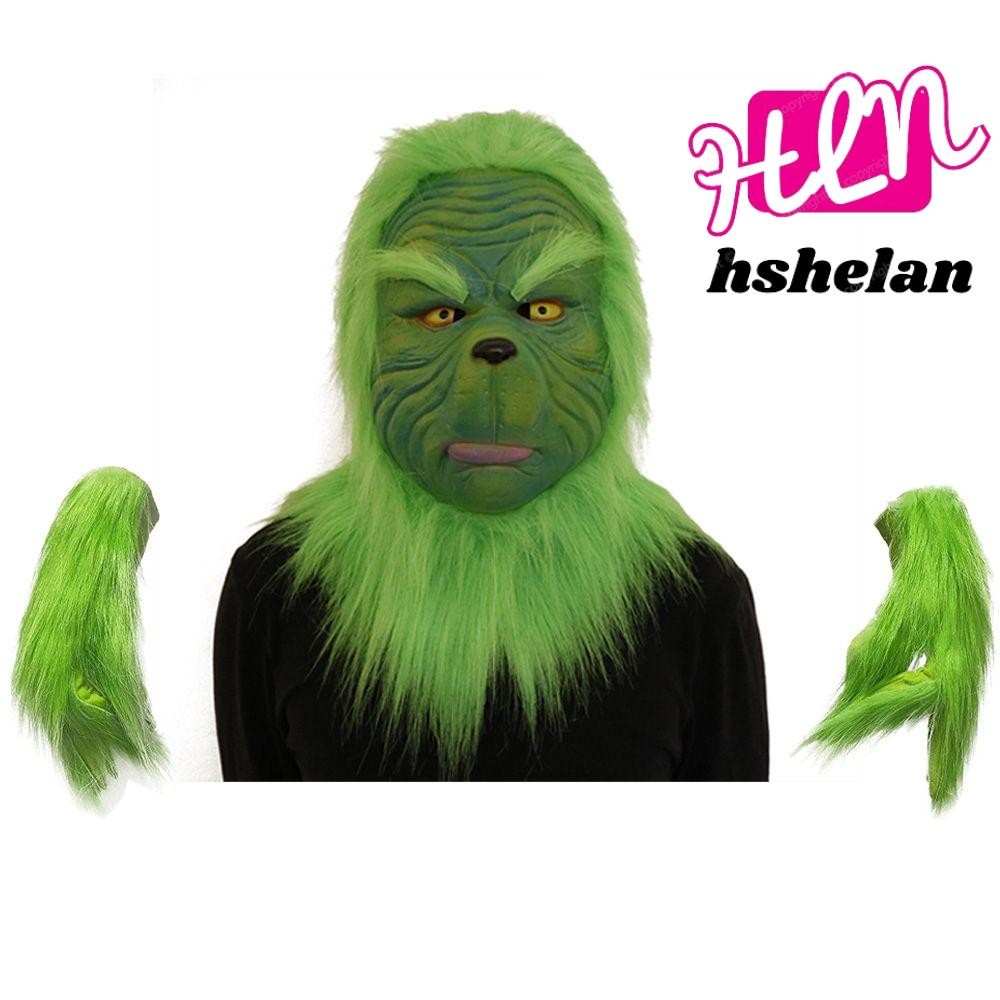 ถุงมือตุ๊กตา HSHELAN ของเล่นสีเขียว คอสเพลย์ พร้อมน่ากลัว