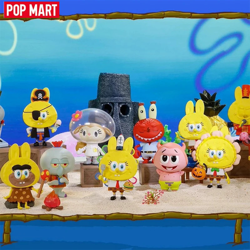 Pop Mart the monsters x SpongeBob series ฟิกเกอร์กล่องตาบอด