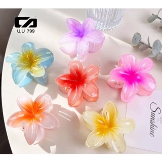 Clipes de Garra Havaiana para Cabelo Grosso Flor Hibiscus Acessórios Generosos para Cabelo Feminino