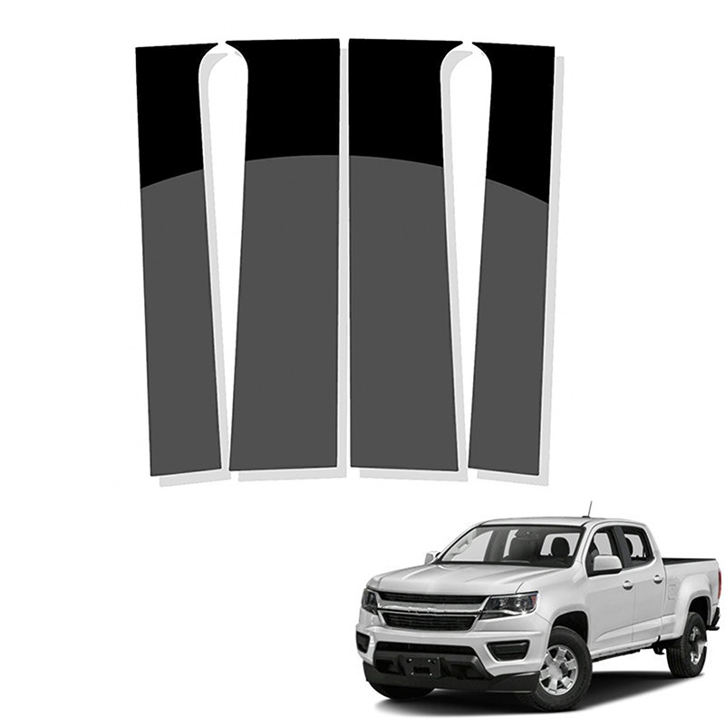 B เสาโพสต์ Trim สําหรับ Chevrolet Colorado GMC Canyon หน้าต่างคอลัมน์สติกเกอร์อุปกรณ์ตกแต่งรถยนต์