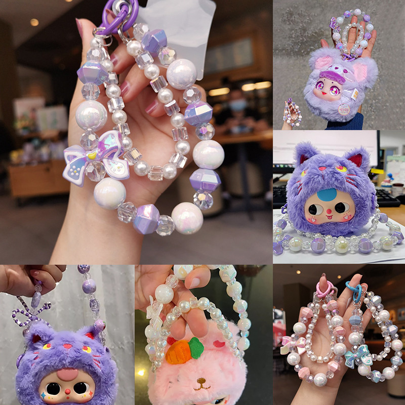 พร้อมส่ง ลูกปัดงานเพ้นมือ พวงกุญแจ สำหรับตุ๊กตา ชุด baby three v3/เบบี้ทรี v3 Kimmon สายคล้องข้อมือ ป้องกันการสูญหาย molly space v3