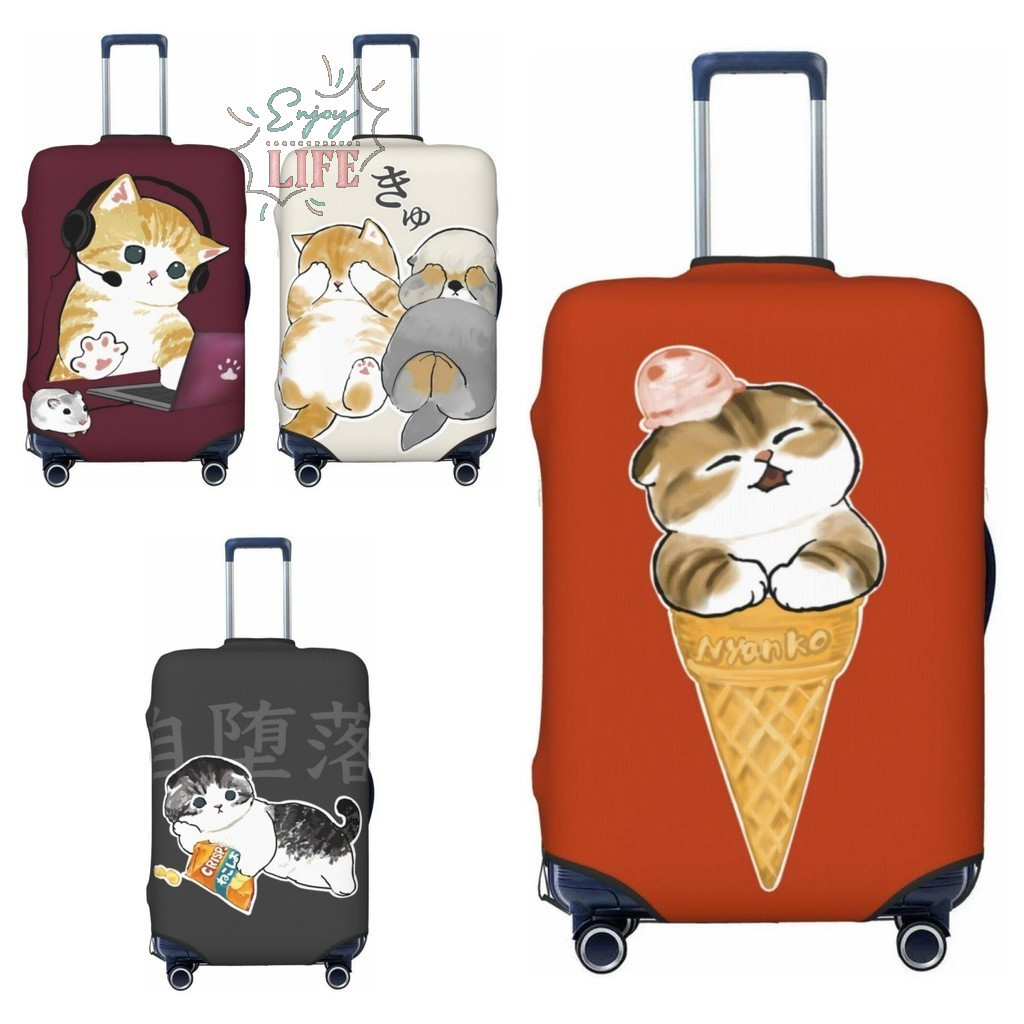 Mofusand Travel กระเป๋าเดินทาง Protector ยืดหยุ่นป้องกันล้างทําความสะอาดได้กระเป๋าเดินทางของขวัญ R092010