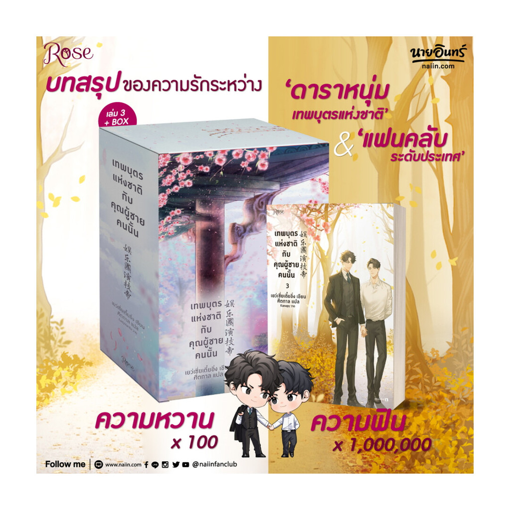 นายอินทร์ หนังสือ เทพบุตรแห่งชาติกับคุณผู้ชายคนนั้น เล่ม 3 + VBox (3 เล่มจบ)