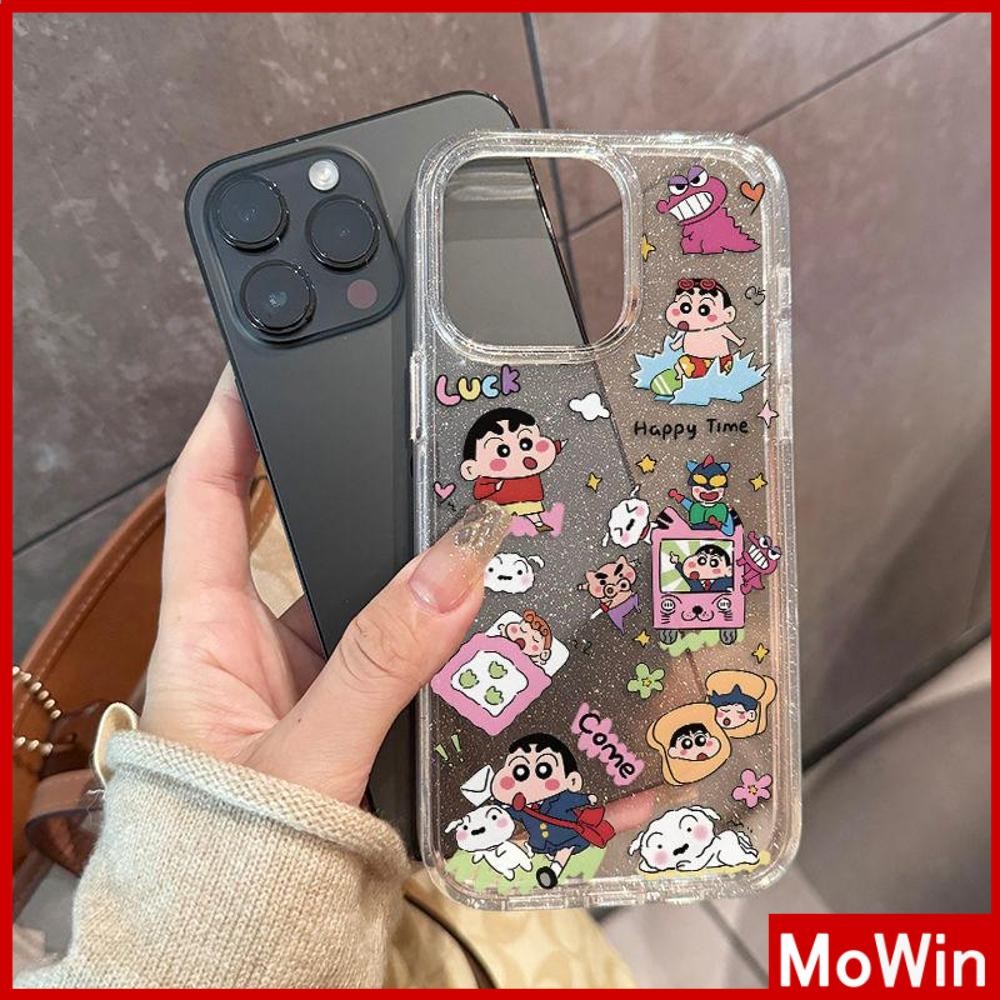 Movin - เคส iPhone 16 Pro Max iPhone 11 เคสใสแบบแวววาว TPU นุ่มสีสันสดใส เด็กน้อยน่ารักตลก Compatible iPhone15 Pro max 14 13 12 Pro max XS XR 7 Plus 8 Plus