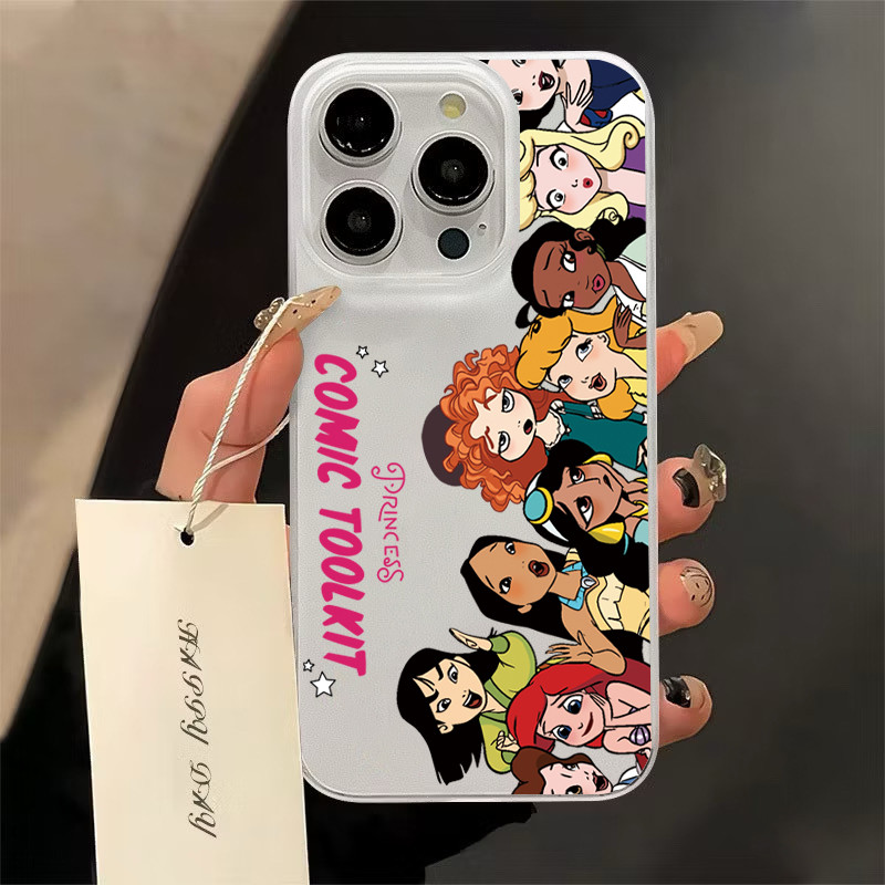 ฝาครอบโทรศัพท์นุ่ม เจ้าหญิงดิสนีย์For iPhone 11 13 15 เคส ไอโฟน12 14 ProMax 7 8Plus X XR XSMaxกันกระแทก ส่งจาก
