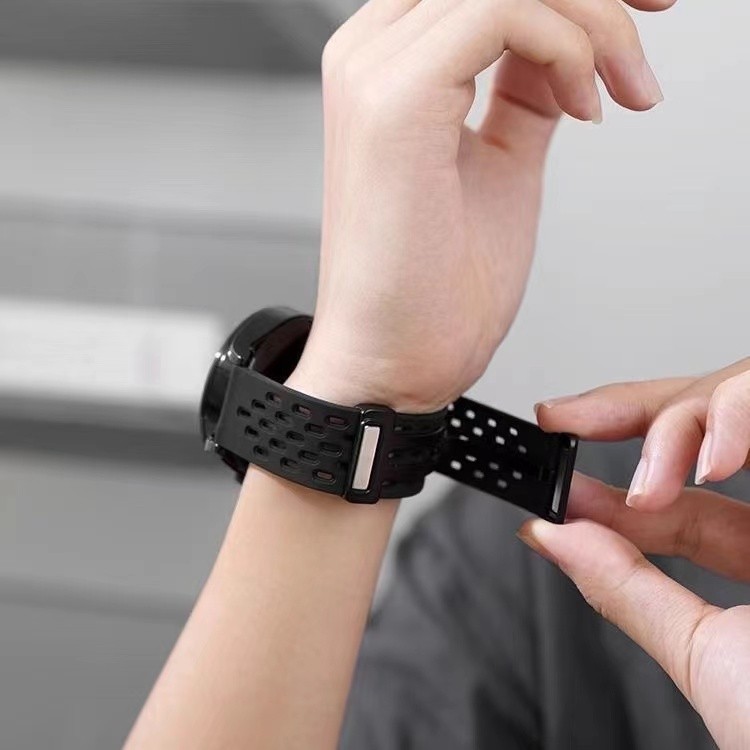 สายนาฬิกาAmazfit bip3/bip5/GTS2/2e/GTS2mini GTS3 GTS4mini GTR mini GTR2GTR3GTr4ลายรูรังผึ้งแม่เหล็ก