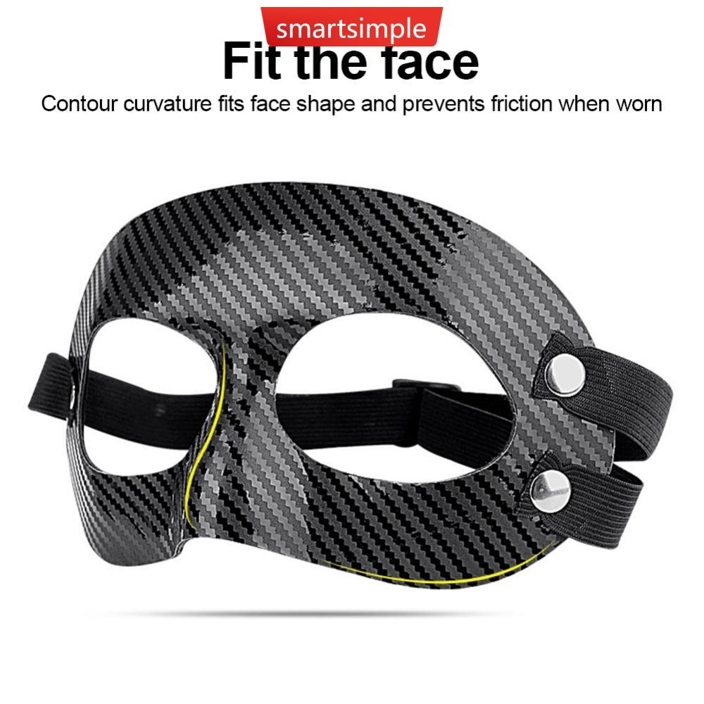 Smartsimple 1 PC ฟุตบอลครึ่งหน้า Anticollision หน้ากาก Halloween Party ตกแต่งหน้ากาก PVC กีฬาอุปกรณ์ป้องกัน M5Y9