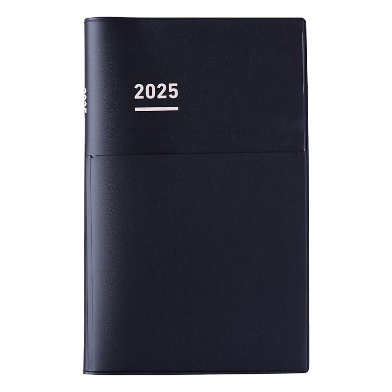 Kokuyo Jibun Techo Biz Planner 2025 รายเดือน Weekly A5 Slim Matte Black Ni-Jb1D-25 เริ่มต้นธันวาคม 2