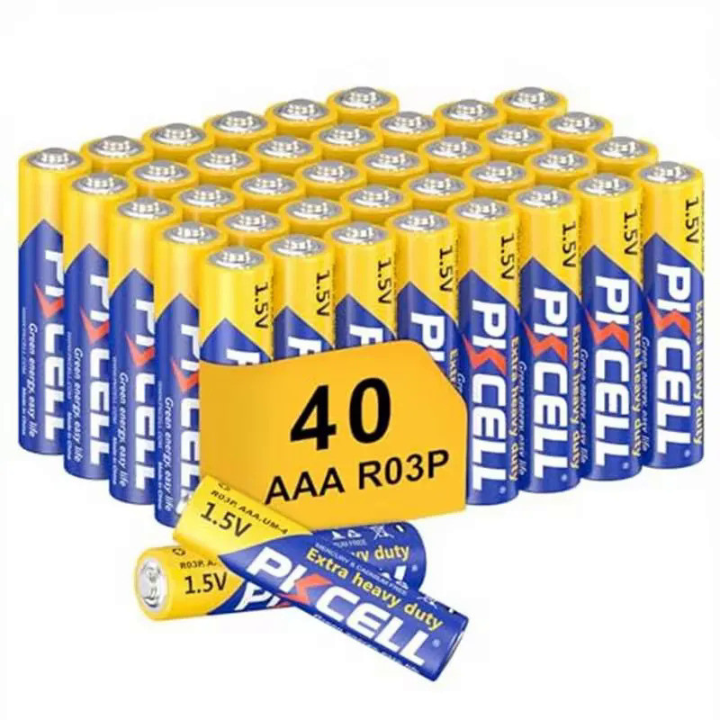 40Pack PKCELL AAA Batteries Ultra Long Lasting R03P 1.5 volt AAA Alkaline Battery For Toys Watches E
