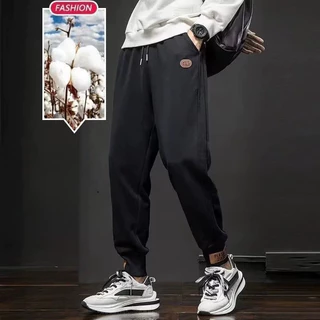 MANSTR M-5XL ผู้ชายฤดูหนาวขนซับขนแกะหนาซูเปอร์อบอุ่นกางเกงกลางแจ้ง กันลม หลวมสบายๆความร้อนกางเกงสีดําสีเทาขนาดบวก