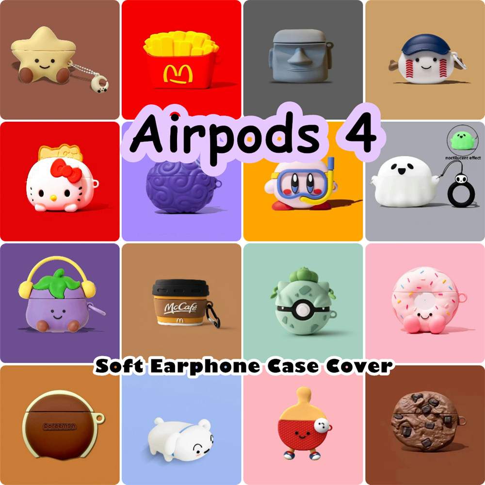 【Case Home】นําไปใช้กับ Airpods 4 เคส Case เคสหูฟัง การ์ตูนน้ําเย็น ซิลิโคนนุ่ม เคส เคสหูฟัง NO.6