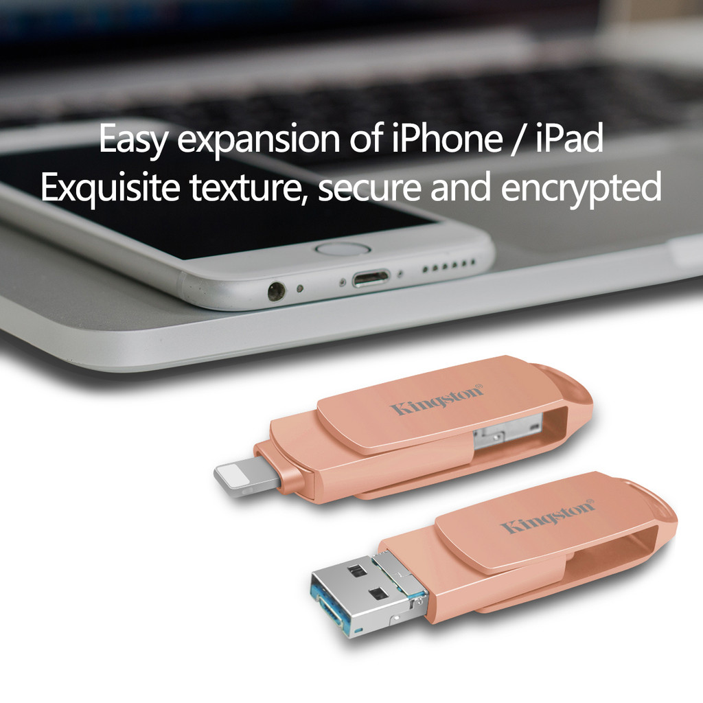 Kingston 2TB ความจุขนาดใหญ่เหมาะสําหรับ iPhone Android usb3.0 แฟลชไดรฟ์ความเร็วสูงแท่งหน่วยความจําภายนอก 1TB OTG