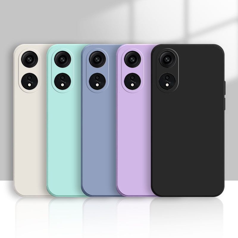 เคส OPPO Reno 8T Reno8T Reno8 T 5G เคสโทรศัพท์ซิลิโคนอ่อนนุ่มครอบคลุมอย่างเต็มที่สีฟ้าสีเขียวสีดําสีม่วงสีขาวเคสป้องกันโทรศัพท์ VNX1