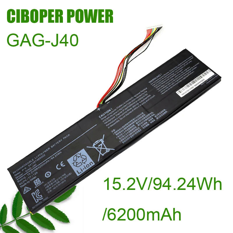 CP Original Laptop Battery GAG-J40 15.2V 94.24Wh For Aorus X7 Dt V7 V8 V6 Aero15 14 V7 14-W-CF2 15x 