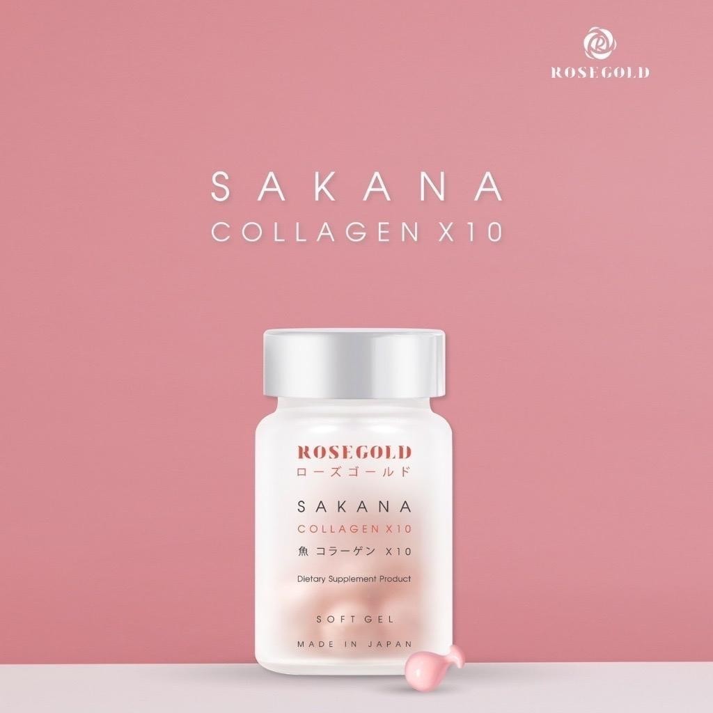 ROSEGOLD SAKANA COLLAGEN x 10  โรสโกลด์ ซาคานะ คอลลาเจน